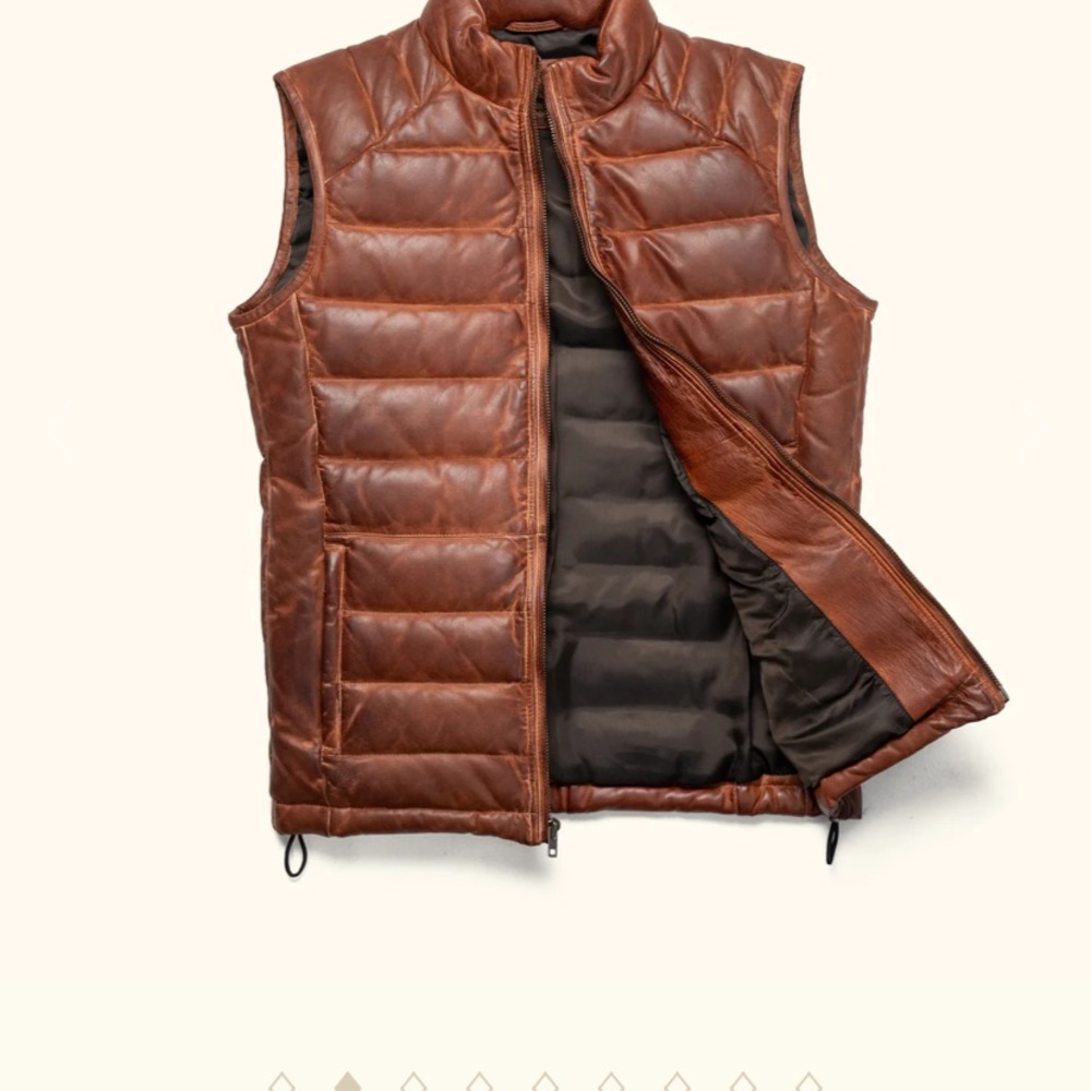Men's Brown Quilted Vest
